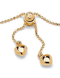 10k Gold Lariat Ankle Bracelet 12" by PalmBeach Jewelry