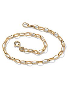 10k Gold Rolo-Link Bracelet 7 1/4" by PalmBeach Jewelry