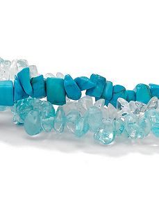 3-Piece Multi-Gem Necklace Set 18" by PalmBeach Jewelry