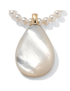 Mother-Of-Pearl 14k Pendant by PalmBeach Jewelry
