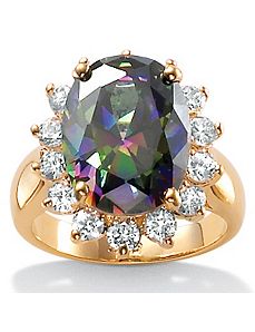 Starlightcubic zirconia 18k/SS Ring by PalmBeach Jewelry