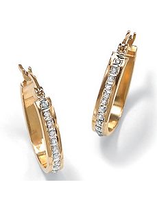 Diamond Fascination 14k Earrings by PalmBeach Jewelry