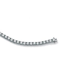 Cubic Zirconia Platinum/Silver Bracelet 7 1/2" by PalmBeach Jewelry