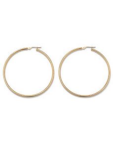 10k Gold Hoop Earrings 50 mm by PalmBeach Jewelry