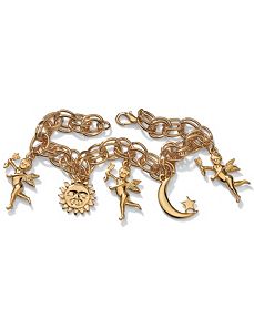 Sun, Moon & Angel Bracelet 7 1/2" by PalmBeach Jewelry
