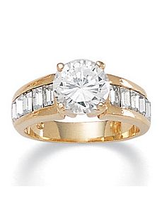 Cubic Zirconia and Crystal Ring by PalmBeach Jewelry