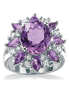 Amethyst Silver Ring by PalmBeach Jewelry