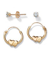 2-Piece Childs Earring Set by PalmBeach Jewelry
