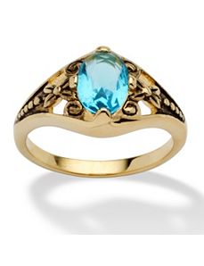 Sim. Birthstone Antiqued Ring by PalmBeach Jewelry