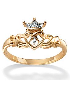 10k Gold Claddagh Ring by PalmBeach Jewelry