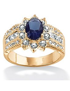 Sim. Sapphire Classic Ring by PalmBeach Jewelry