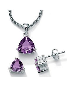 2-Piece Amethyst Set by PalmBeach Jewelry