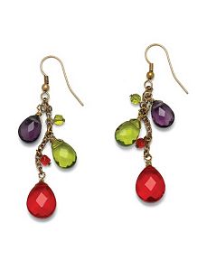 Multi-Glass Drop Earrings by PalmBeach Jewelry