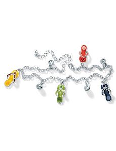 Flip-Flop Ankle Bracelet 9"-10" by PalmBeach Jewelry