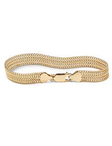 18k/SS Mesh Bracelet 7-1/4'' by PalmBeach Jewelry