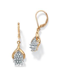Diamond Accent Pierced Earrings by PalmBeach Jewelry
