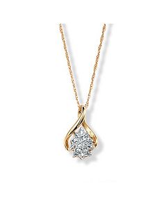 Diamond Cluster Pendant by PalmBeach Jewelry