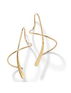 18k/SS Gold Spiral Earrings by PalmBeach Jewelry