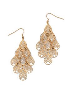 Filigree Charm Earrings by PalmBeach Jewelry
