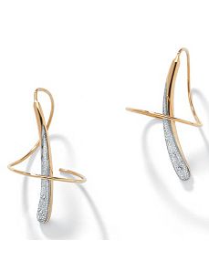 10k Gold Spiral Earrings by PalmBeach Jewelry