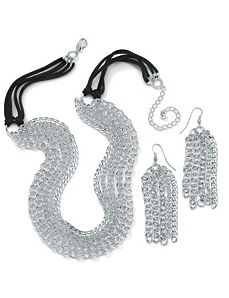 2-Piece Multi-Link Jewelry Set by PalmBeach Jewelry