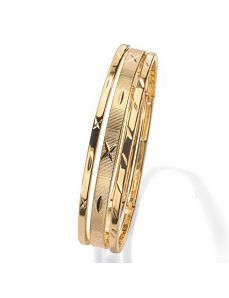 Set of Three Bangle Bracelets by PalmBeach Jewelry