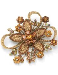 Multi-Crystal Flower Pin by Palm Beach Jewelry