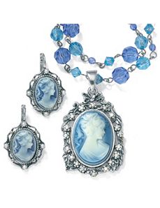 2-Piece Cameo Jewelry Set by PalmBeach Jewelry