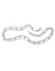 Silver 3-Strand Ankle Bracelet 10