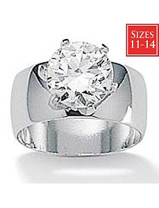 Roundcubic zirconia Solitaire Ring by PalmBeach Jewelry