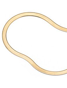 10k Herringbone Ankle Bracelet 10" by PalmBeach Jewelry