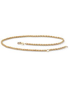 Rope 10k Gold Ankle Bracelet by PalmBeach Jewelry