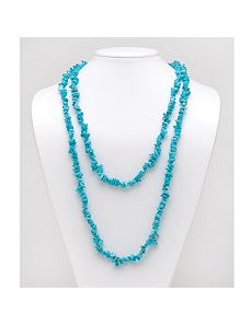 Turquoise Nugget Necklace 54" by PalmBeach Jewelry