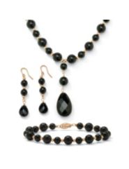 3-Piece Onyx 10k Beaded Set by Palm Beach Jewelry
