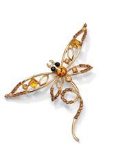 Multi-Crystal Butterfly Pin by Palm Beach Jewelry