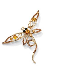 Multi-Crystal Butterfly Pin by PalmBeach Jewelry