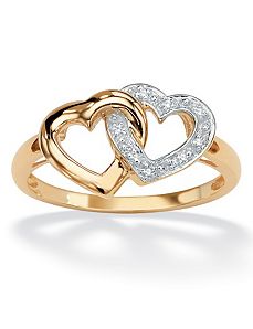 Diamond Acc. 10k Heart Ring by PalmBeach Jewelry