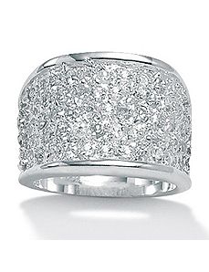 DiamonUltra&trade; Cubic Zirconia Ring by PalmBeach Jewelry