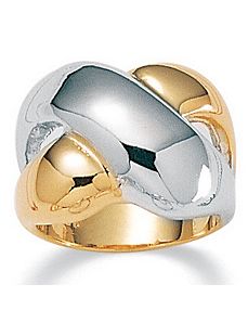 Tutone Crossover Ring by PalmBeach Jewelry