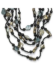 Multi-Strand Beaded Necklace by PalmBeach Jewelry