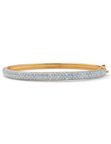 Diamond 18k/SS Bracelet 7 1/4" by PalmBeach Jewelry
