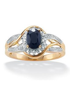 Blue Sapphire 10k Gold Ring by PalmBeach Jewelry