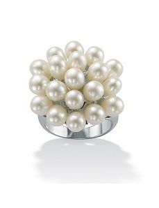 Cultured Pearl Cluster Ring by PalmBeach Jewelry