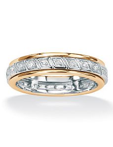 Diamond 10k Gold Spinner Band by PalmBeach Jewelry