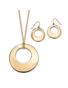 2-Piece Disk Jewelry Set by PalmBeach Jewelry