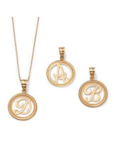 14k Gold Initial Pendant by PalmBeach Jewelry