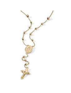 Rosary Bead Necklace by PalmBeach Jewelry