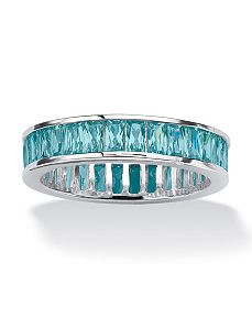 Birthstone Sterling Silver Band by PalmBeach Jewelry