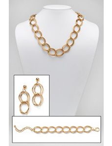 Curb-Link Jewelry Set by PalmBeach Jewelry
