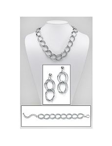 Curb-Link Jewelry Set by PalmBeach Jewelry